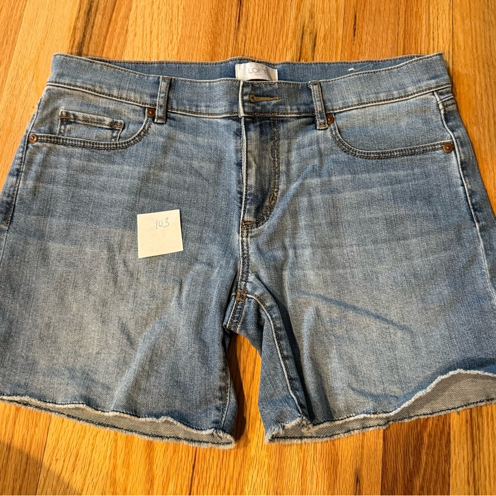 LOFT Light Blue Jean Shorts